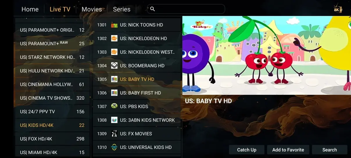 ReflexSat IPTV app preview screen 5