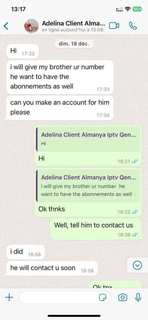 IPTV WhatsApp support screenshot 5